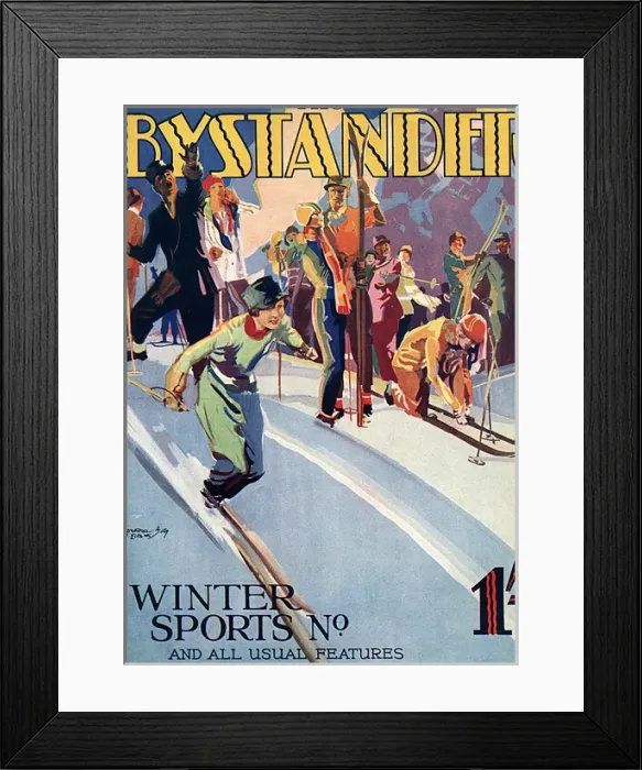 Framed Print : The Bystander front cover, Winter Sports number 1929