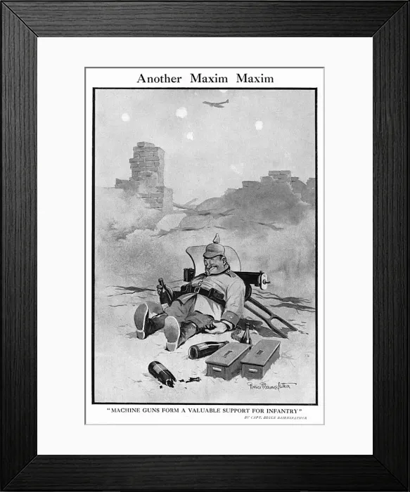 Framed Print : Another Maxim Maxim by Bairnsfather