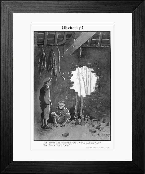 Framed Print : Obviously! by Bairnsfather Framed Print : Obviously! by Bairnsfather