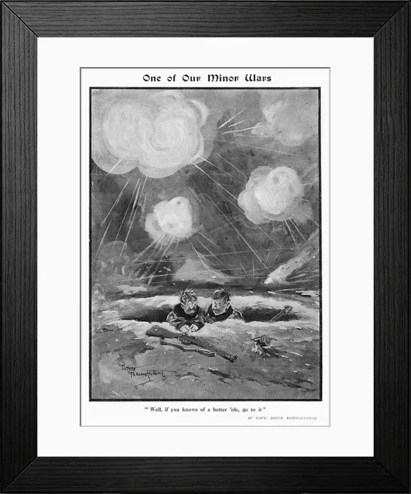 Framed Print : One of Our Minor Wars, by Bairnsfather Framed Print : One of Our Minor Wars, by Bairnsfather