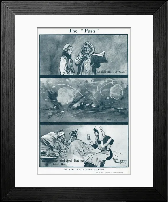 Framed Print : The Push by Bruce Bairnsfather Framed Print : The Push by Bruce Bairnsfather