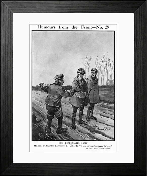Framed Print : Our Democratic Army, by Bairnsfather Framed Print : Our Democratic Army, by Bairnsfather