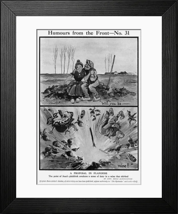 Framed Print : A Proposal in Flanders by Bairnsfather Framed Print : A Proposal in Flanders by Bairnsfather