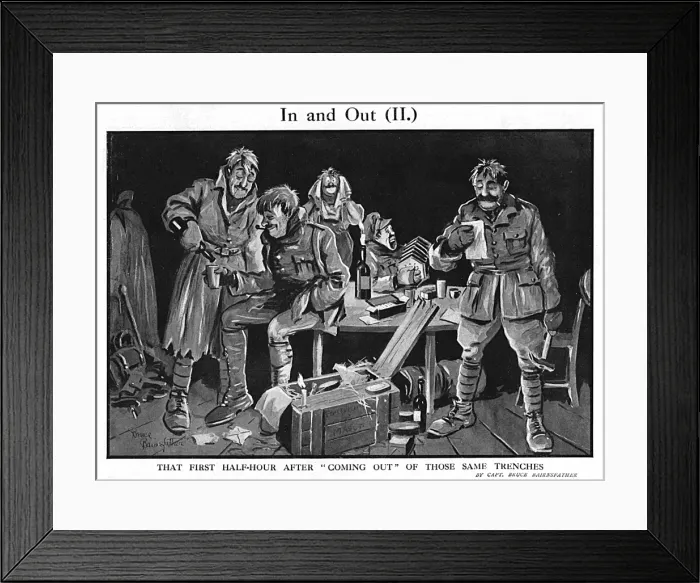 Framed Print : In and Out (II. ), by Bairnsfather