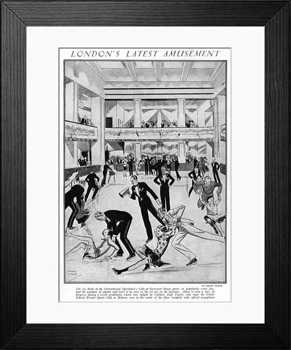 Framed Print : Grosvenor House ice rink, 1929 Framed Print : Grosvenor House ice rink, 1929