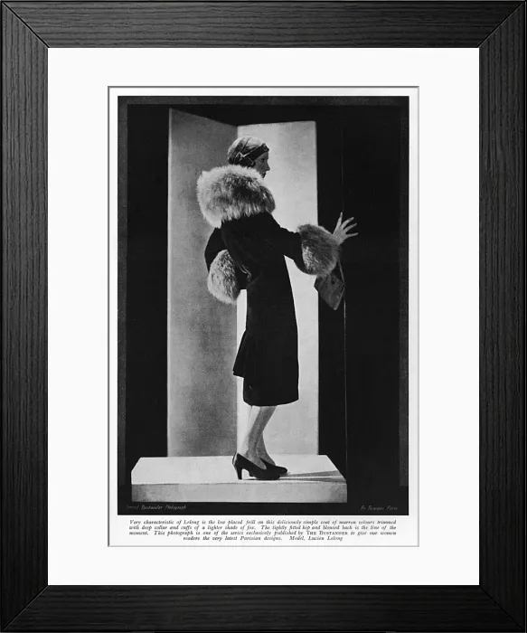 Framed Print : Lelong coat, 1929