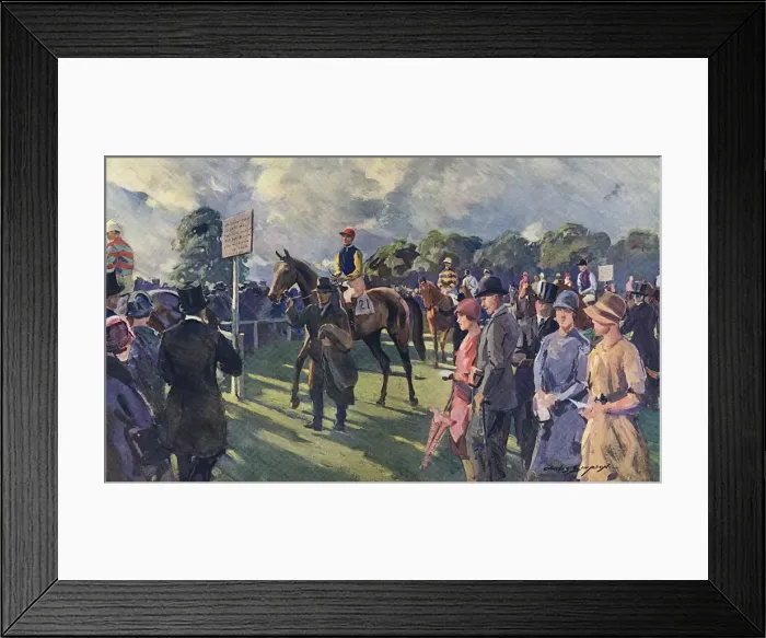 Framed Print : Leaving the Paddock, off to the post for the Derby
