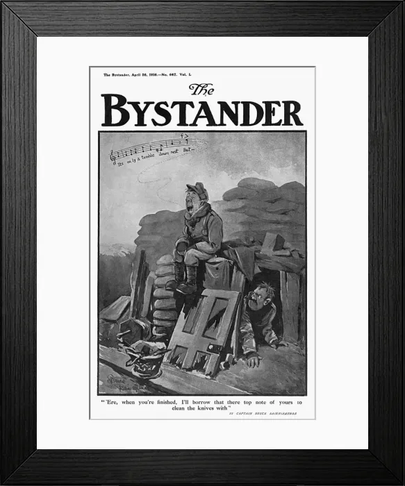 Framed Print : Bystander cover, by Bairnsfather Framed Print : Bystander cover, by Bairnsfather