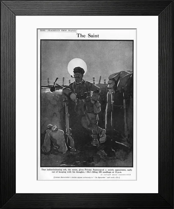 Framed Print : The Saint, by Bairnsfather Framed Print : The Saint, by Bairnsfather