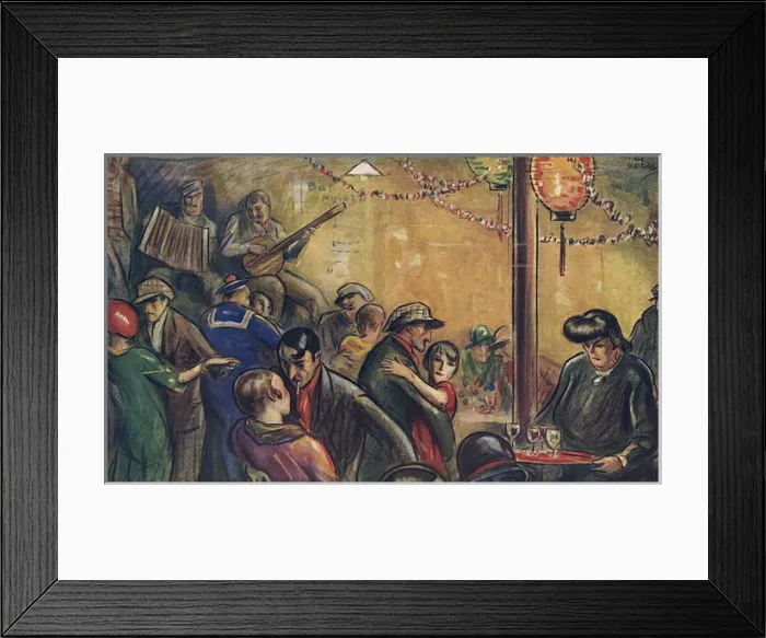 Framed Print : Le Bal Musette by De Robec Framed Print : Le Bal Musette by De Robec