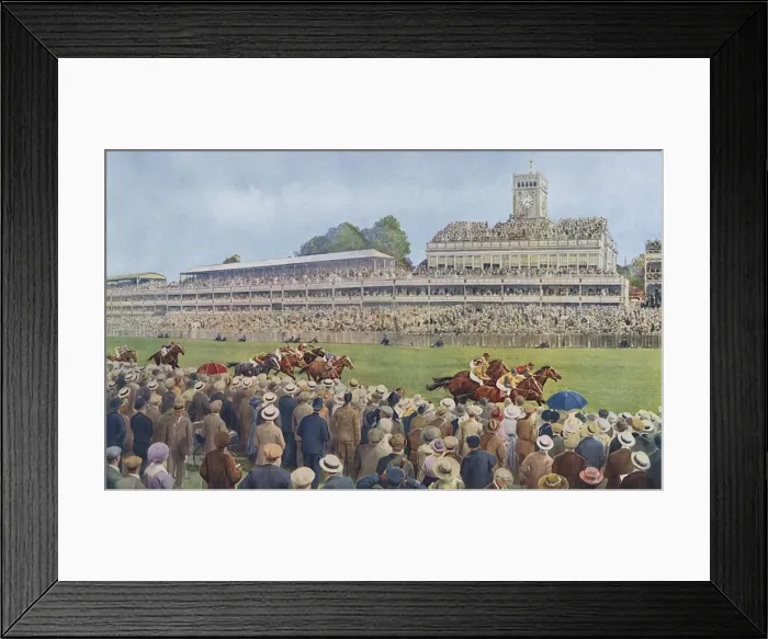 Framed Print : Horseracing - Passing the Stands at Ascot Framed Print : Horseracing - Passing the Stands at Ascot