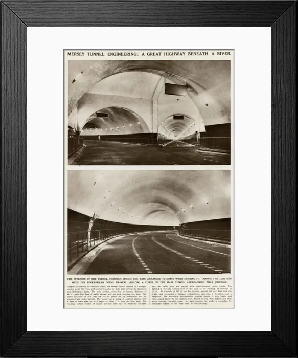 Framed Print : Interior of the Mersey Tunnel, Liverpool Framed Print : Interior of the Mersey Tunnel, Liverpool