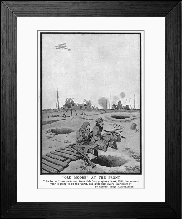 Framed Print : Old Moore at the Front, by Bairnsfather Framed Print : Old Moore at the Front, by Bairnsfather