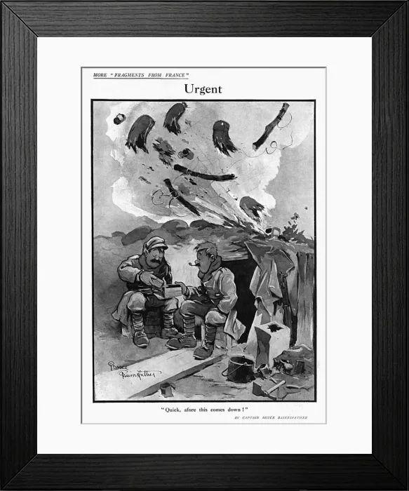 Framed Print : Urgent, by Bairnsfather Framed Print : Urgent, by Bairnsfather