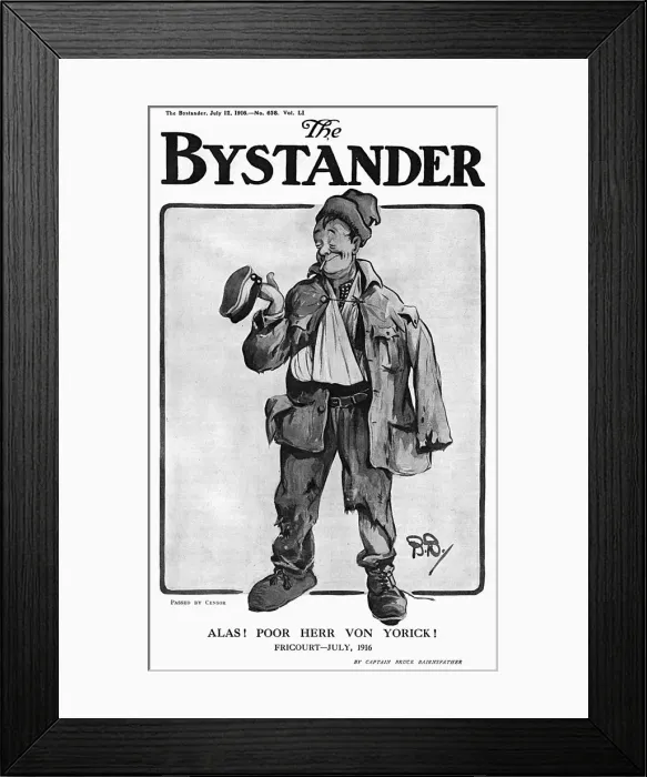 Framed Print : Alas! Poor Herr von Yorick!, by Bairnsfather Framed Print : Alas! Poor Herr von Yorick!, by Bairnsfather