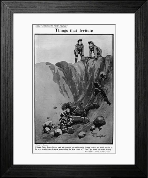 Framed Print : Things that Irritate, by Bairnsfather Framed Print : Things that Irritate, by Bairnsfather