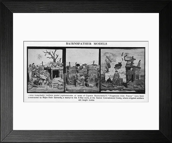 Framed Print : Bairnsfather cartoon models Framed Print : Bairnsfather cartoon models