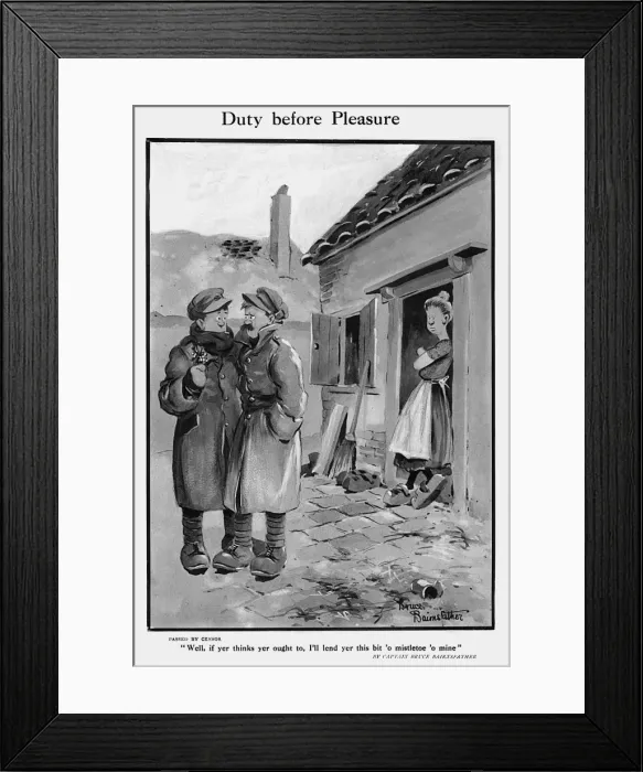 Framed Print : Duty Before Pleasure, by Bairnsfather