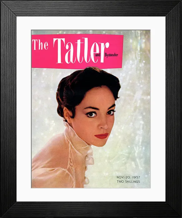 Framed Print : Natasha Parry on Tatler cover 1957 Framed Print : Natasha Parry on Tatler cover 1957