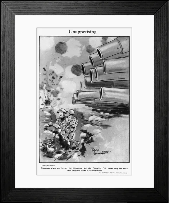 Framed Print : Unappetising, by Bairnsfather Framed Print : Unappetising, by Bairnsfather