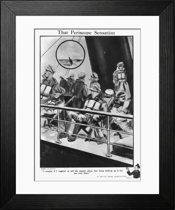 Framed Print : That Periscope Sensation, by Bairnsfather Framed Print : That Periscope Sensation, by Bairnsfather