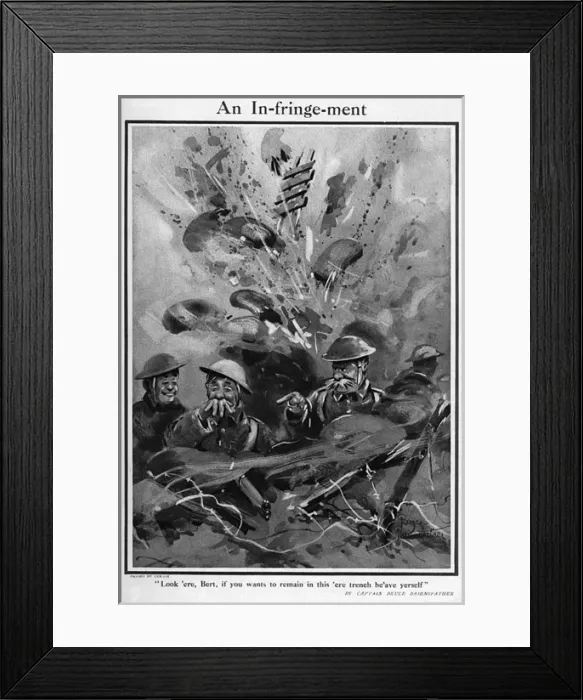 Framed Print : An In-fringe-ment, by Bairnsfather Framed Print : An In-fringe-ment, by Bairnsfather