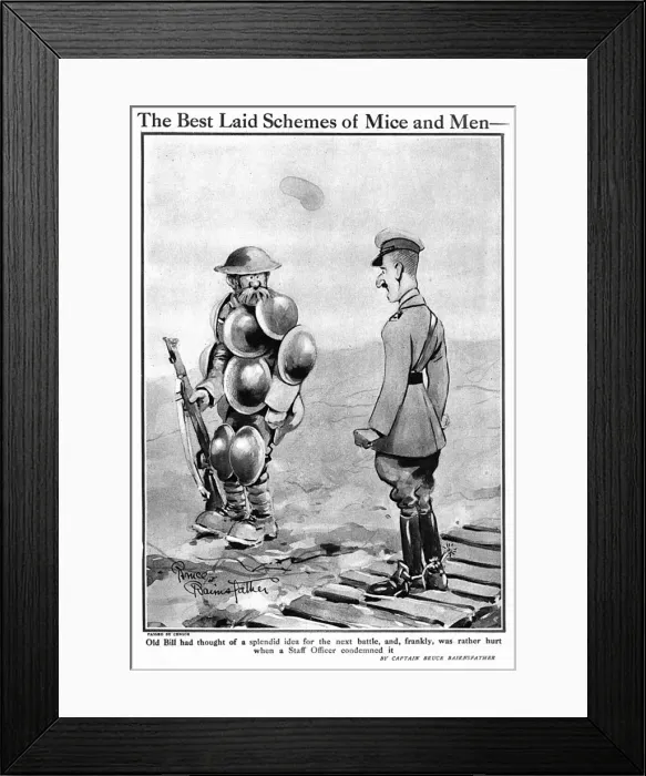 Framed Print : The Best Laid Schemes of Mice and Men, by Bairnsfather