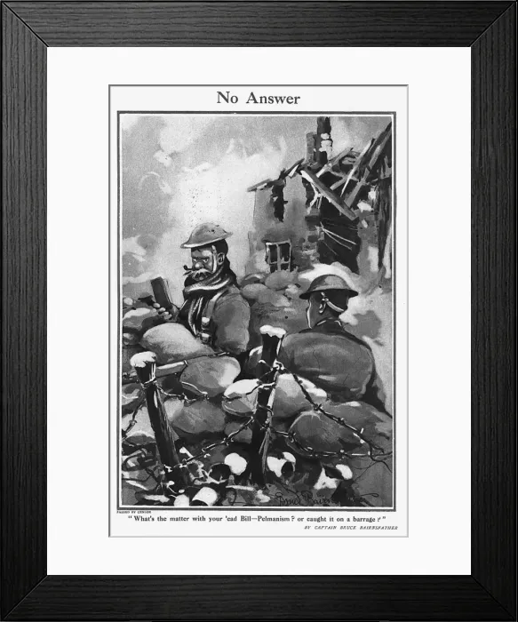 Framed Print : No Answer, by Bairnsfather Framed Print : No Answer, by Bairnsfather