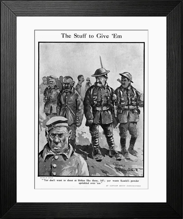 Framed Print : The Stuff to Give Em, by Bairnsfather Framed Print : The Stuff to Give Em, by Bairnsfather