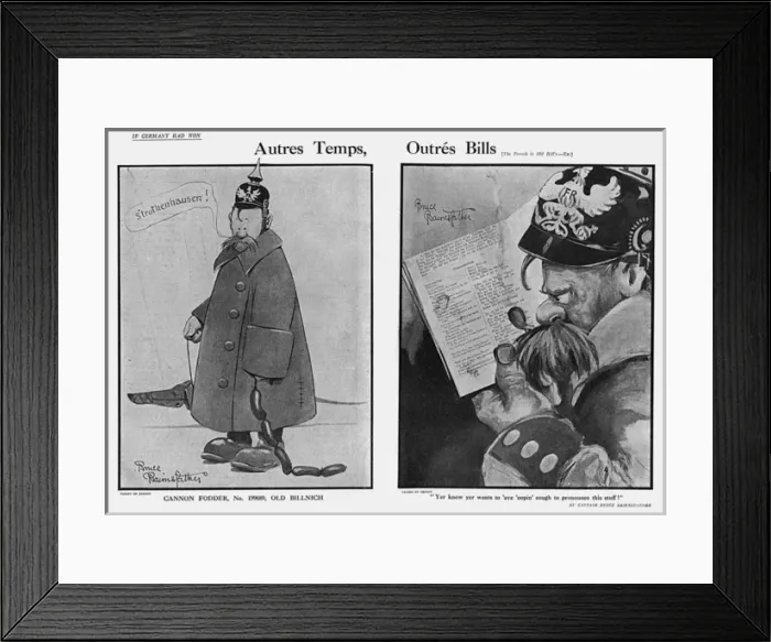 Framed Print : Autres Temps, Outres Bills, by Bairnsfather Framed Print : Autres Temps, Outres Bills, by Bairnsfather
