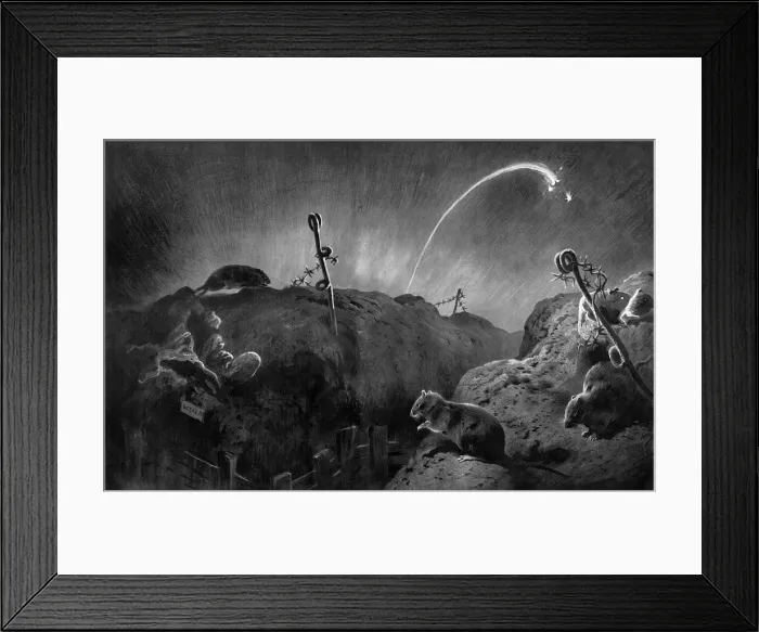 Framed Print : Wild Life on the Western Front - Rats in the Trenches Framed Print : Wild Life on the Western Front - Rats in the Trenches
