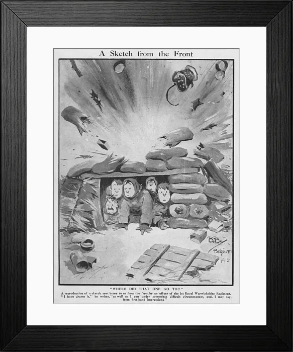 Framed Print : Where Did That One Go To? by Bruce Bairnsfather