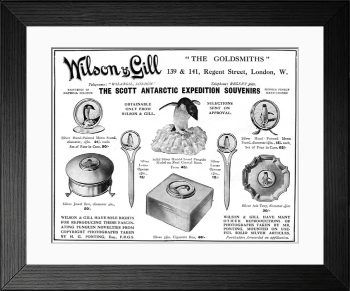 Framed Print : Wilson & Gill Scott Antarctic expedition souvenirs Framed Print : Wilson & Gill Scott Antarctic expedition souvenirs