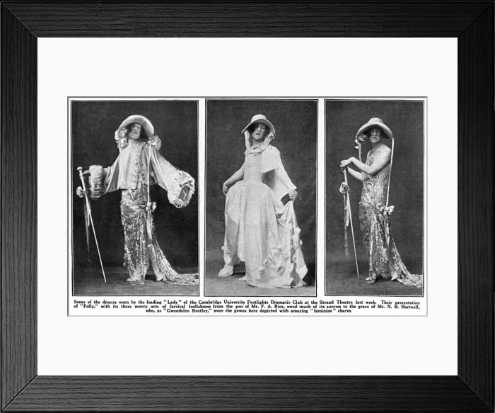 Framed Print : Noel Coward in drag - playing lead in Cambridge Footlights Framed Print : Noel Coward in drag - playing lead in Cambridge Footlights