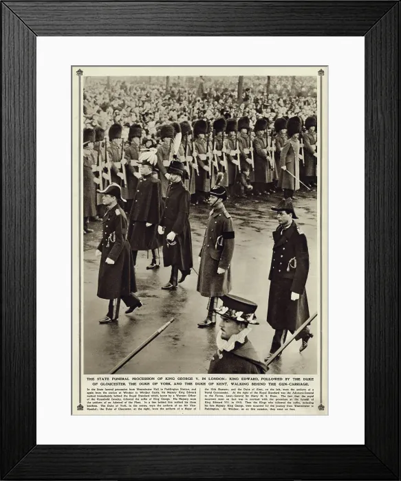 Framed Print : State funeral procession of King George V Framed Print : State funeral procession of King George V