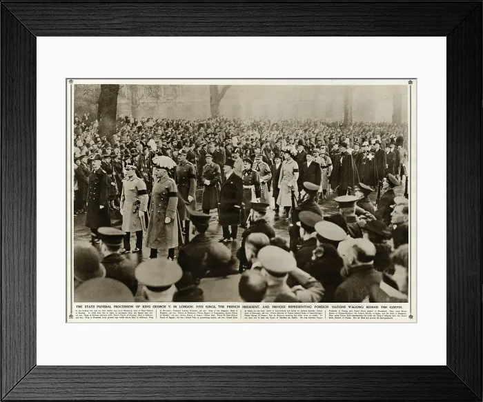 Framed Print : State funeral procession of King George V in London Framed Print : State funeral procession of King George V in London