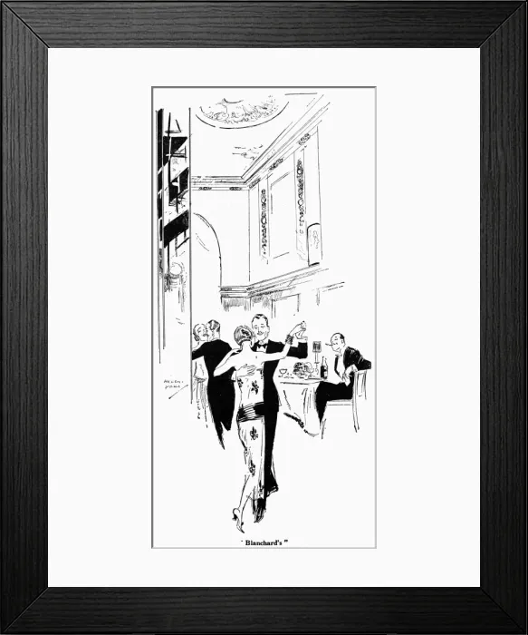 Framed Print : Dancing at Blanchards nightclub, 1924