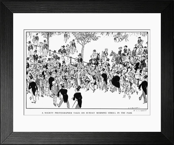 Framed Print : Society photographer pursued by... society