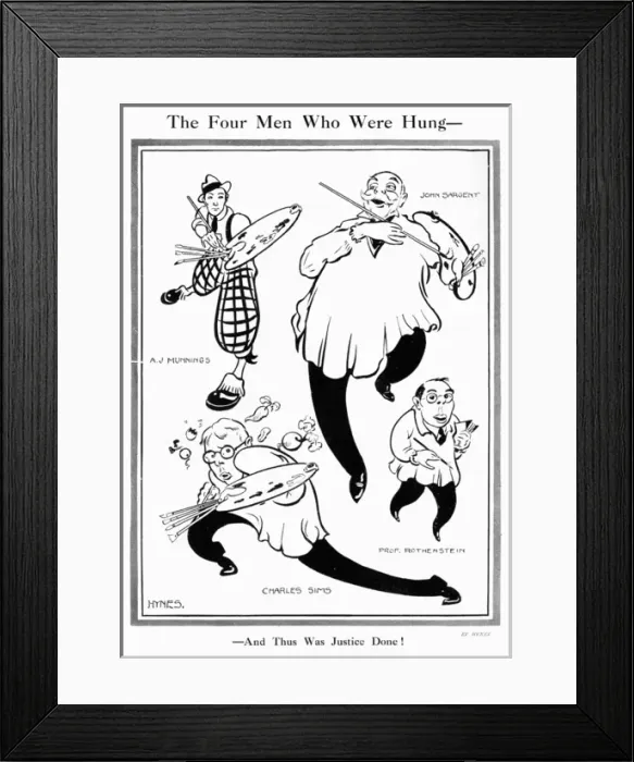 Framed Print : Royal Academy artists caricatured by Hynes Framed Print : Royal Academy artists caricatured by Hynes