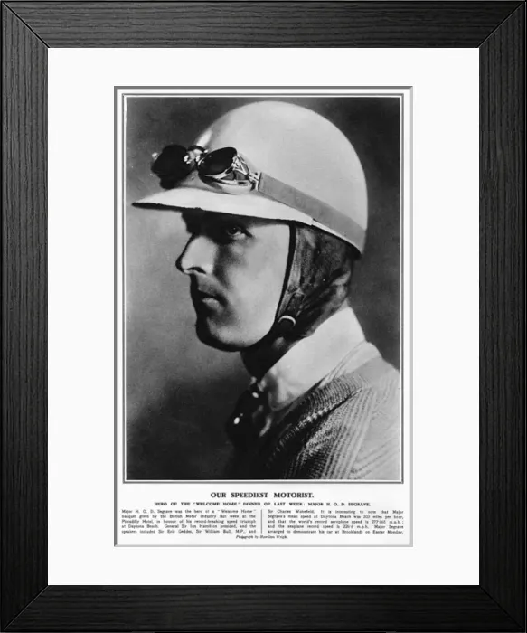 Framed Print : Henry Segrave, British racing driver
