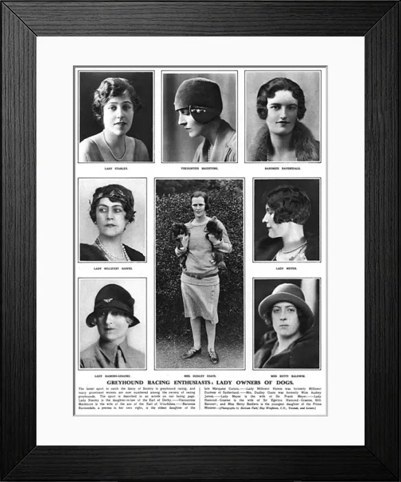 Framed Print : Society greyhound racing enthusiasts