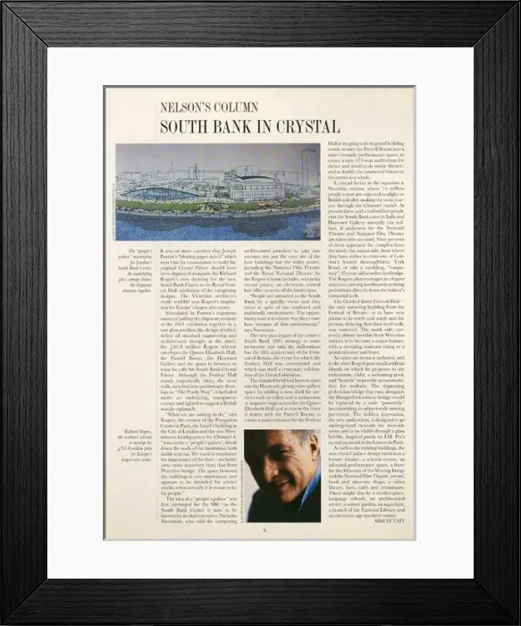 Framed Print : The South Bank in London