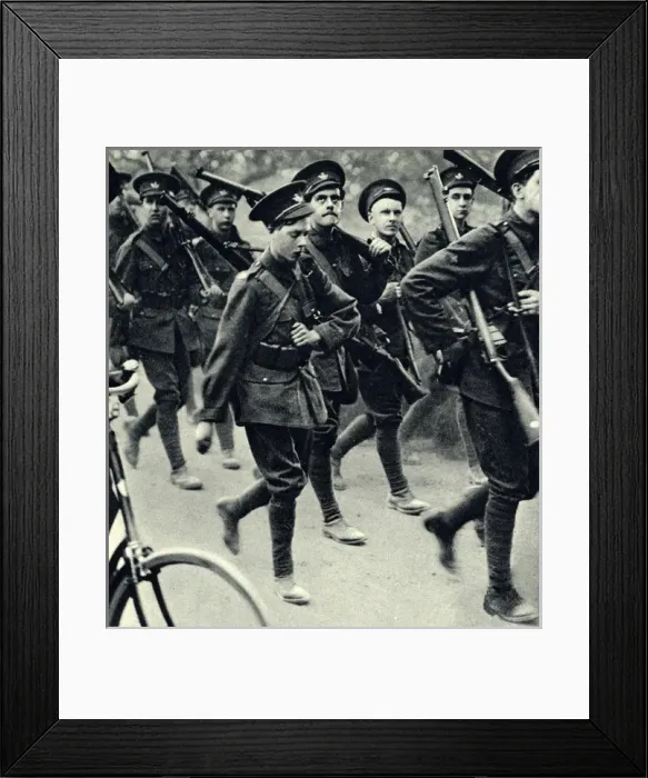 Framed Print : Prince of Wales during a march 1913 Framed Print : Prince of Wales during a march 1913