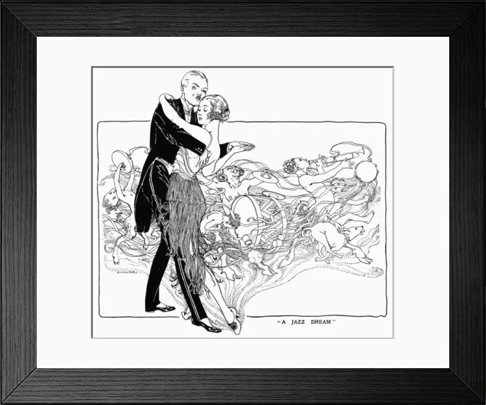 Framed Print : A Jazz Dream - dancing couple, 1919 Framed Print : A Jazz Dream - dancing couple, 1919