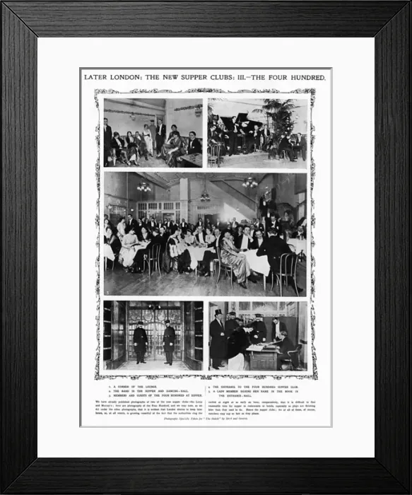 Framed Print : London, The New Supper Clubs, The Four Hundred, 1914