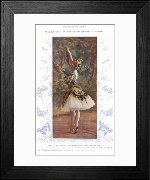 Framed Print : Adeline Genee dancing in costume Framed Print : Adeline Genee dancing in costume