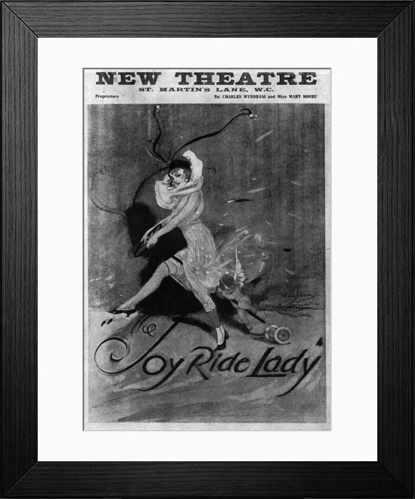 Framed Print : The Joy Ride Lady - a theatre poster banned on the Tube