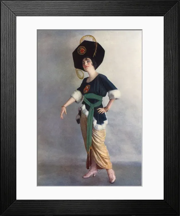 Framed Print : Miss Ethel Levey in Hullo Tango