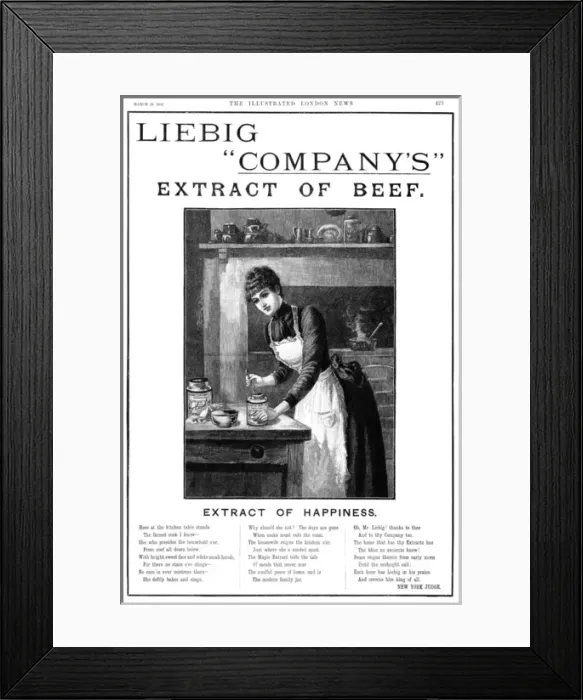 Framed Print : Liebig Extract of Beef, 1891 Framed Print : Liebig Extract of Beef, 1891