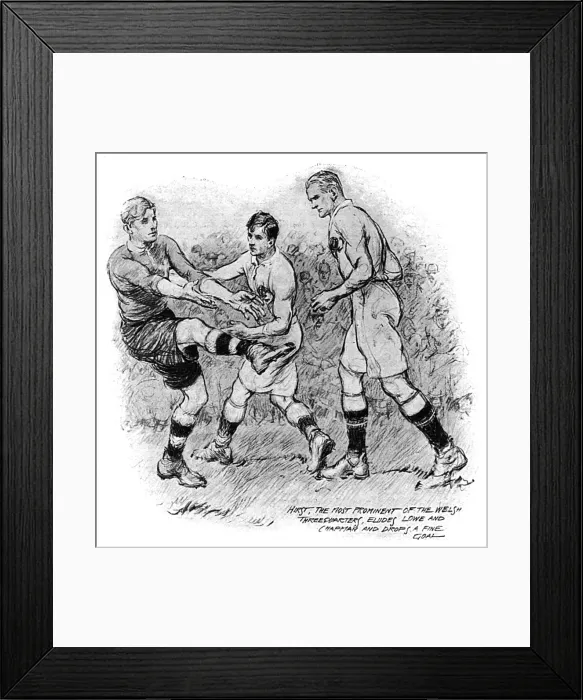 Framed Print : England v Wales rugby match 1914 Framed Print : England v Wales rugby match 1914